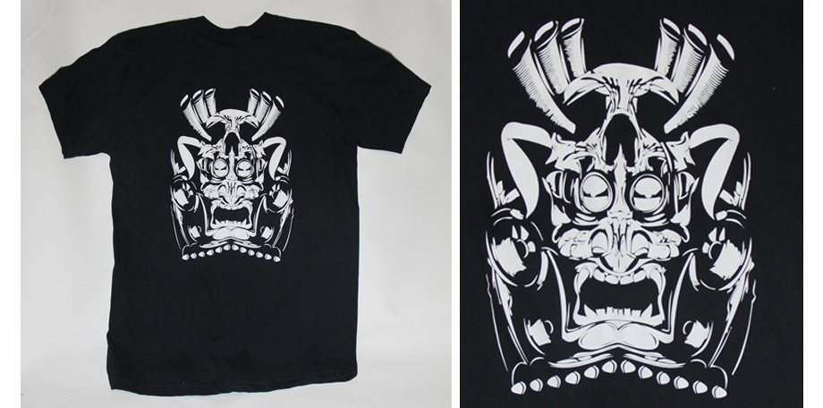 skull shirt screen print